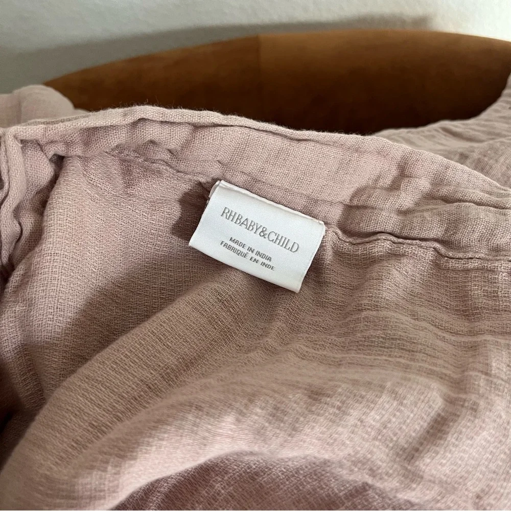Restoration Hardware Baby & Child Washed Cotton Purple Mauve Gauze Duvet Cover